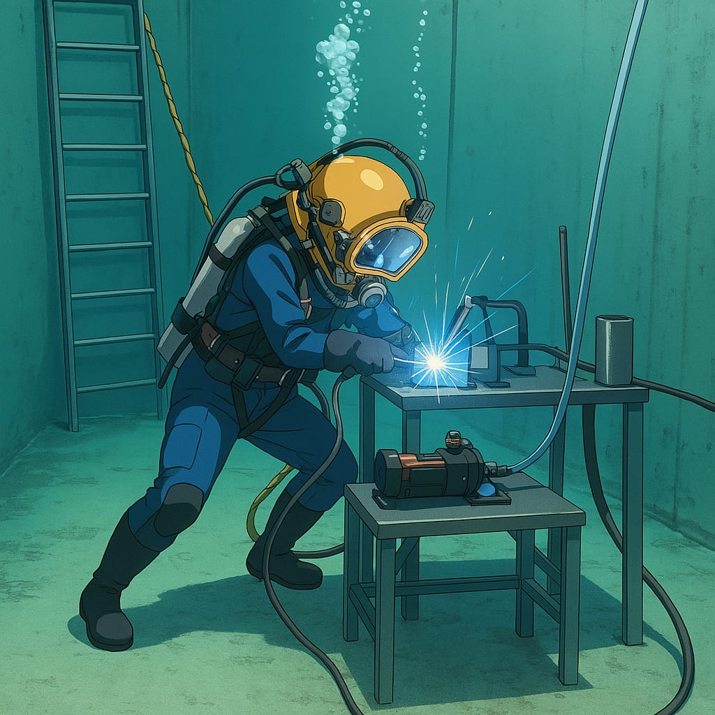 Soldadura Sub-Acuática (underwater Welding) - Welding From Perú, image size:1024x1024